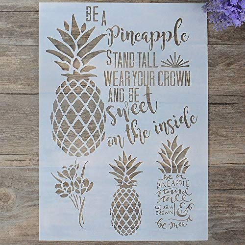 DIY Decorative Pineapple Templates Stencil for Painting on Walls Furniture Scrapbooking Crafts A3 Size