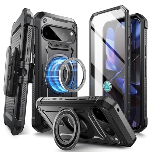SUPCASE for Google Pixel 9 Pro XL Case with Stand (UBPro Mag), [Support MagSafe] [Built-in Screen Protector & Belt Clip] [Military-Grade Protection] M