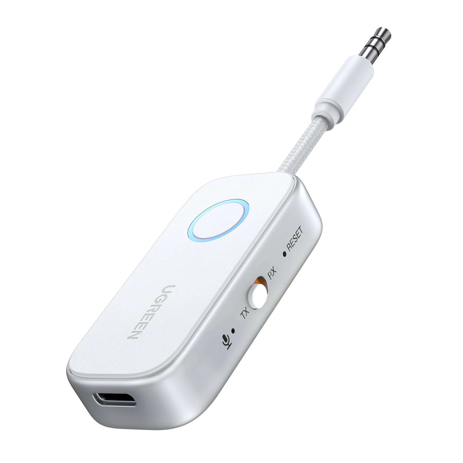 UGREEN Airplane Bluetooth 6.0 Transmitter Receiver for 2 Airpods or Headphones, Airplane Travel Essentials 2-in-1 Wireless Bluetooth Adapter, 3.5MM AU