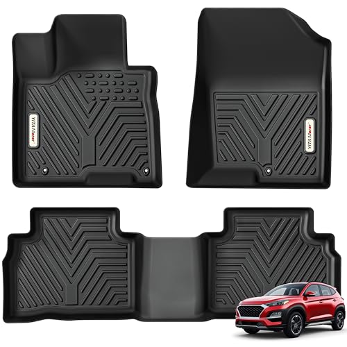 YITAMOTOR Floor Mats Compatible with 2022-2025 Hyundai Tucson (No Hybrid Models), All Weather Protection TPE Heavy Duty Non-Slip Automotive Floor Line