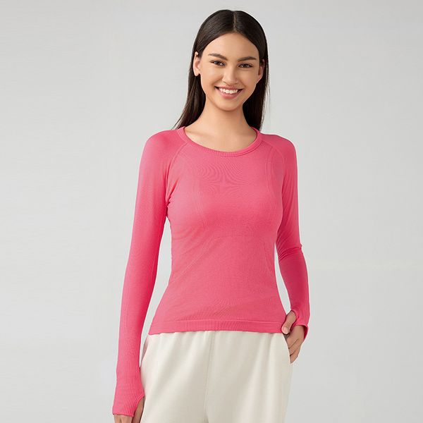 Yoga Shirts Outfits For Women Long Sleeve Sweatershirt Winter Fitness Running Gym Clothes Workout T-shirt Dry Slim Fit Breathable High Elast