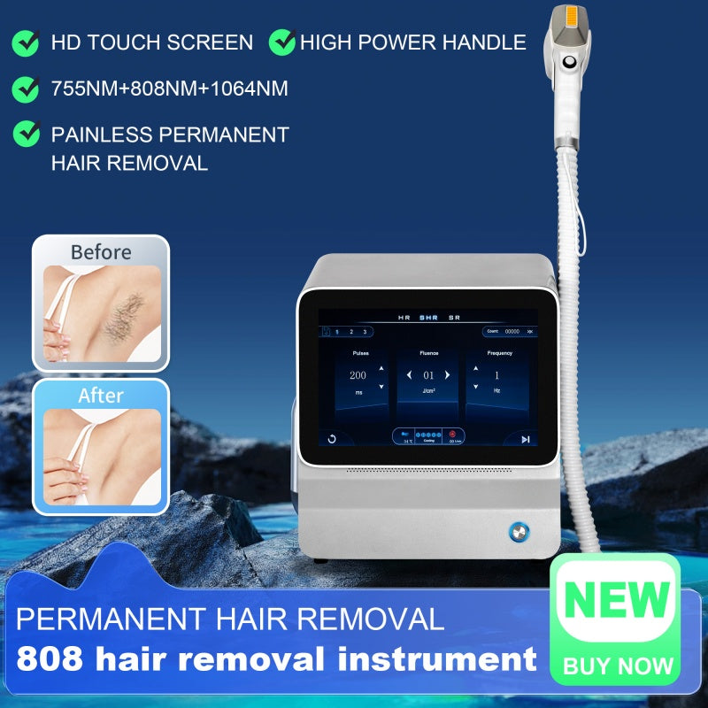 New Diode Laser755 808 1064nm Multi Wavelengths Hair Removal Machine Cooling Head Painless Laser Epilator Face Body Hair Removal