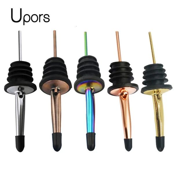 50Pcs Wine Pourer with Rubber Dust Caps Stainless Steel Alcohol Dispenser Liquor Spouts Bottle Pourers 250107
