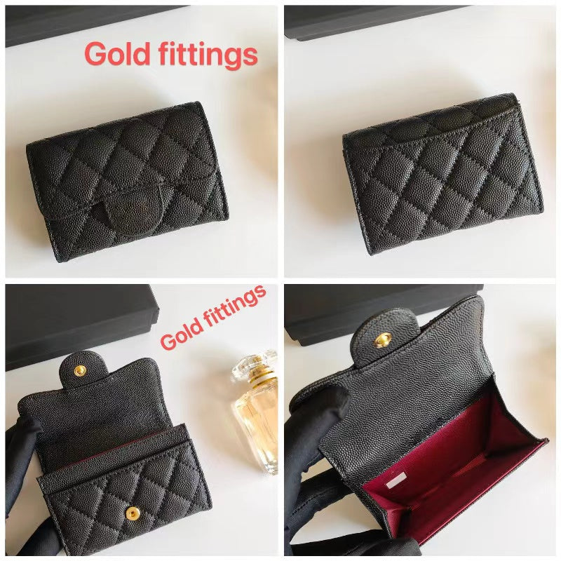 10a Card Clip Wallet Designer Business Card Holder Women&#039;s Luxury Lambskin Wallet Fashion Caviar Flap Wallet Coin Wallet Key Holder ID Bag Card