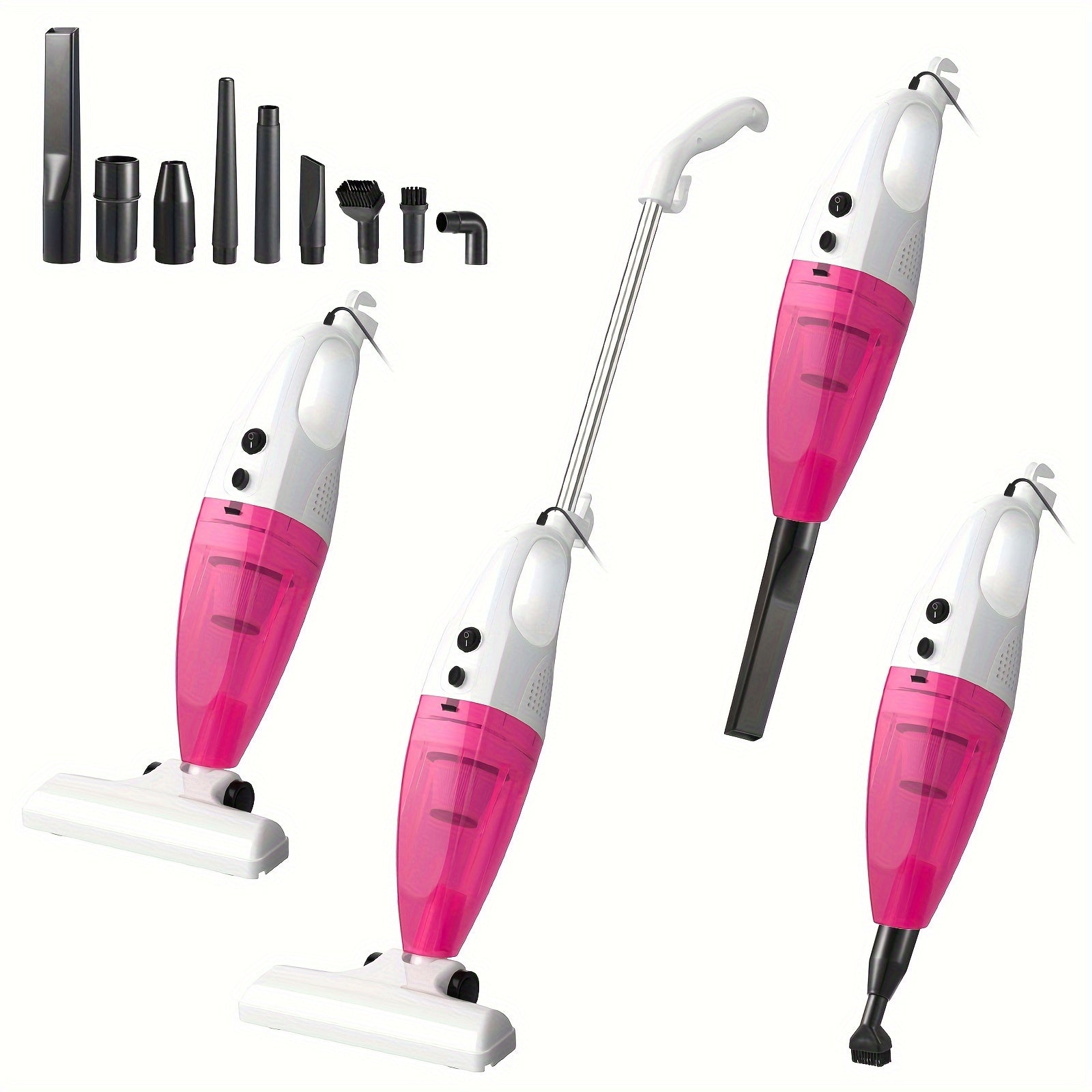 TEMU Household Vacuum Cleaner, Vacuum Cleaner, Pole Type 500w Power, Used For Carpets, Floors, Tiles, Pet Hair, , Dust, With 5-meter Power Cord, With