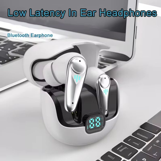 YX37 Gaming Bluetooth Earbuds In-Ear ANC Noise Cancelling Headphones with Microphone 2.4GHz Fast Connection Low Latency Long Battery Life Gaming Hea