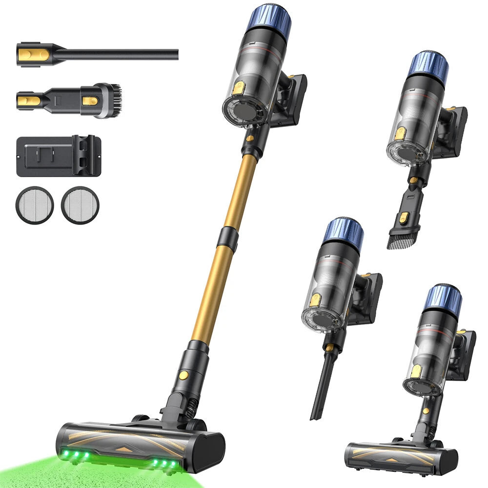 [EU Direct]Proscenic P15 Cordless Stick Vacuum Cleaner, 50kPa 580W Powerful Suction, 70min Runtime, Green Light, HEPA Fi