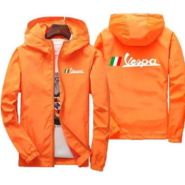 Jackets masculinos 2024 Summer Vespa Carro de bateria impressão Novo bombardeiro casual mass moda zíper Ultra Thin Sports Clothing Sun Prote