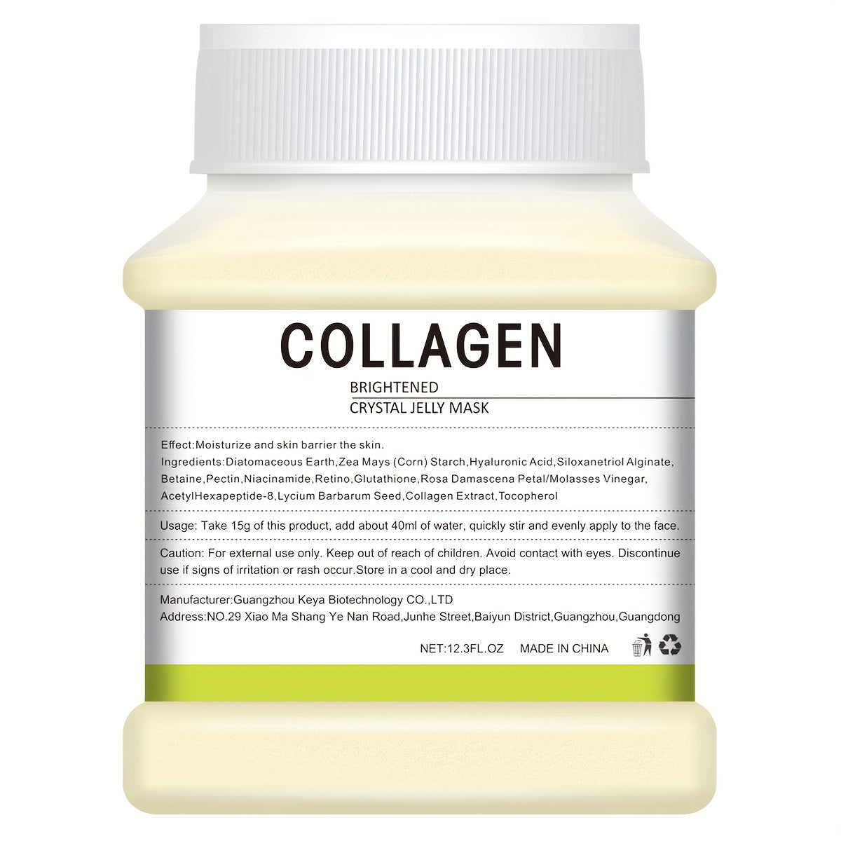 TEMU 12.3fl.oz Jelly Mask Powder For Professional Gel Powder Off Face Masks Skincare-free, Moisturizing & Firming Gel For All Light Beige Types,