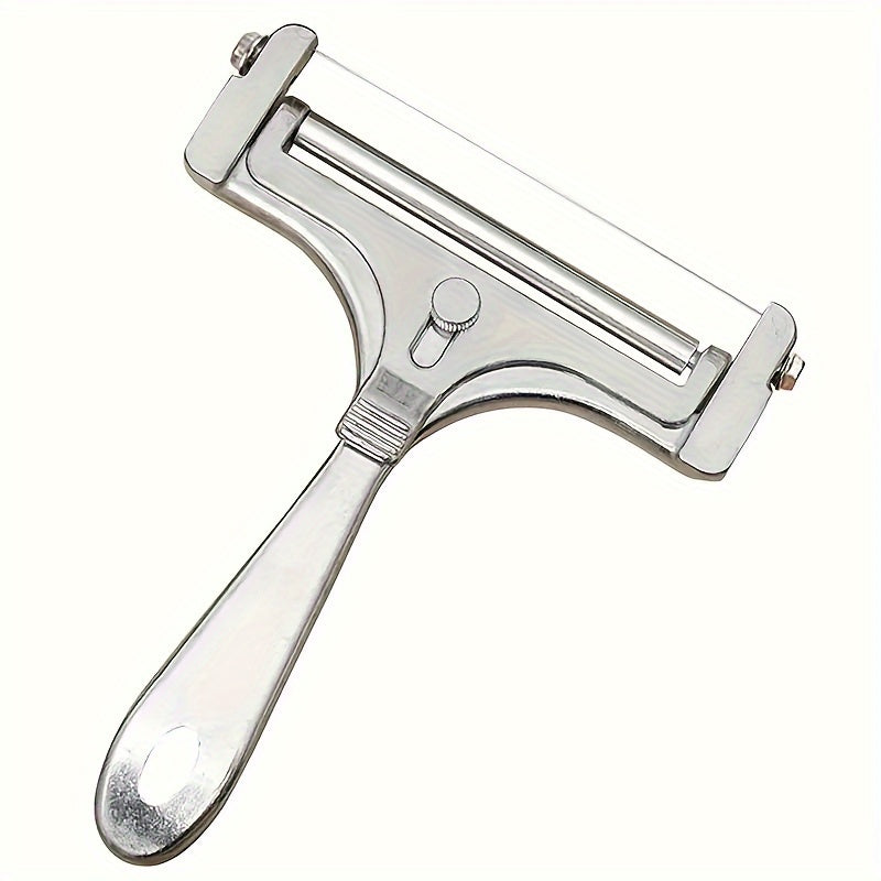 TEMU Stainless Steel Cheese Slicer Adjustable Thickness Cheese Cutter Wire Grater Kitchen Gadget, 1pc