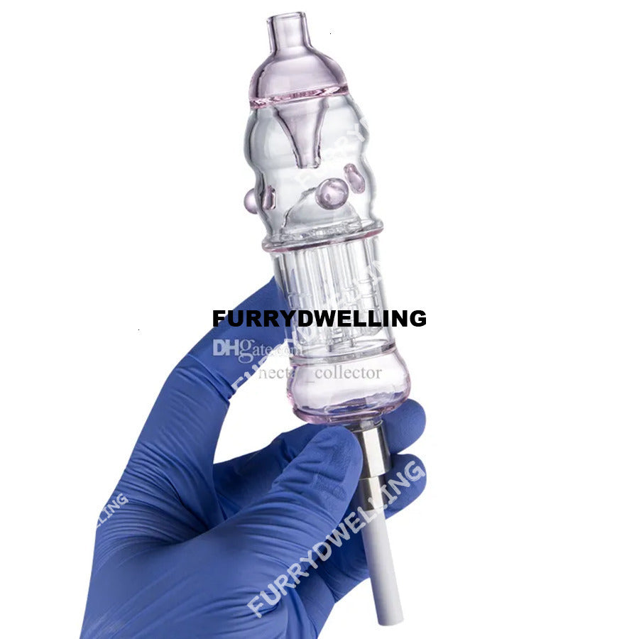 BAOLU Nc033 Glass Bong Spill-Proof Collector Dab Rig Smoking Pipe 510 Ceramic Dwe74 Quartz Titanium Nail OD 32Mm Arm Tree Perc Water Bubbler Nectar