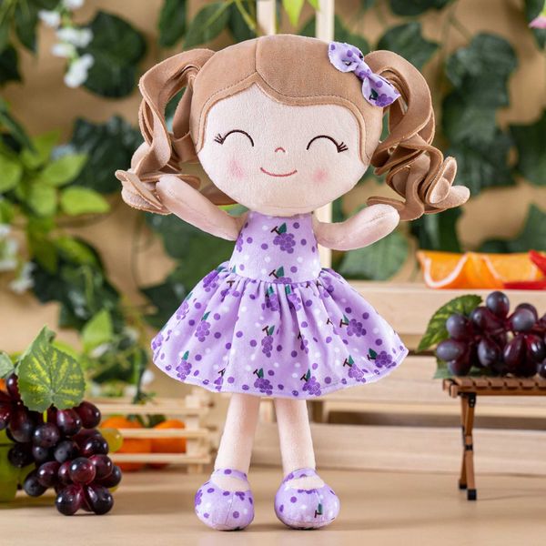 P Toys Baby Dolls Fruit Toys Curly Hair Dolls Christmas Gifts 30cm GrapeT250117
