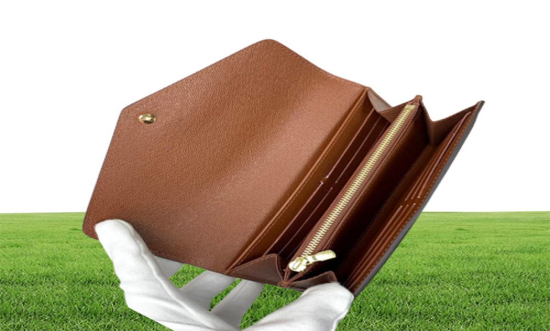 Classic Long wallets for women and men canvas zipper coin purse letter leather card holders men womens wallet with box size 19x10c1962314