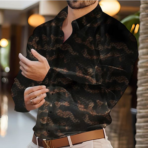 Mens Business Style Shirts Long Sleeve Casual Dress Slim Fit Men Clothing Striped Shirts man Clothing street wear blouses