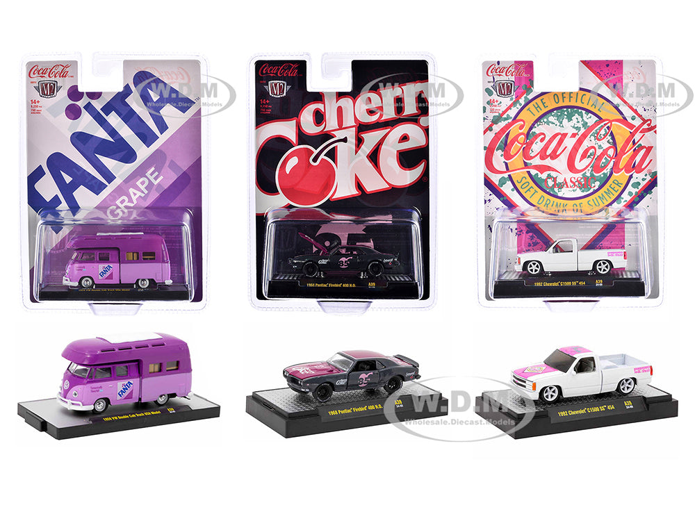 "Sodas" Set of 3 pieces Release 39 Limited Edition to 9250 pieces Worldwide 1-64 Diecast Model Cars by M2 Machines