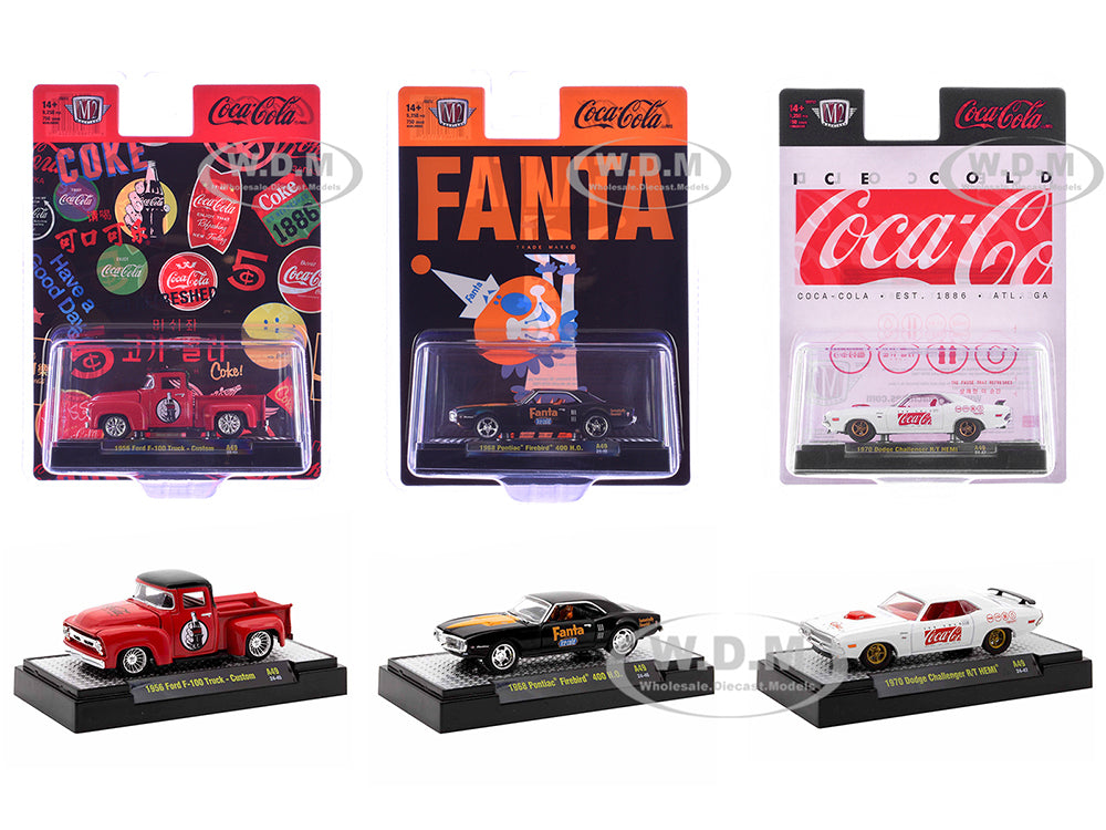"Sodas" Set of 3 pieces Release 49 Limited Edition to 10000 pieces Worldwide 1-64 Diecast Model Cars by M2 Machines