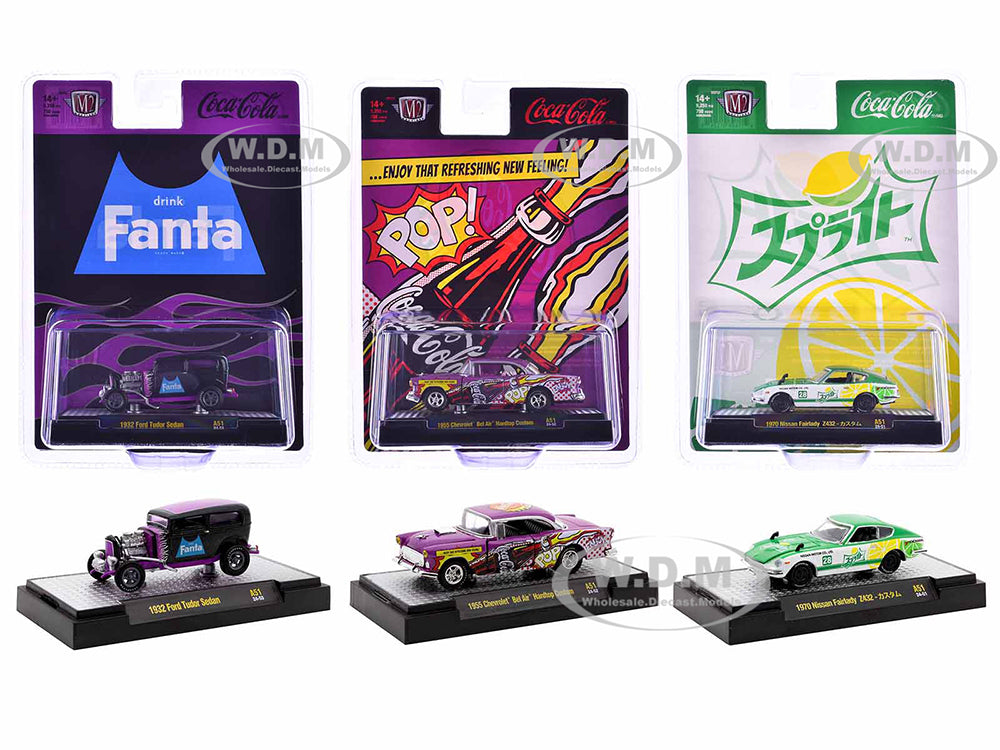 "Sodas" Set of 3 pieces Release 51 Limited Edition to 10000 pieces Worldwide 1-64 Diecast Model Cars by M2 Machines