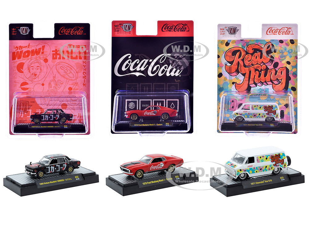 "Coca-Cola" Set of 3 pieces Release 52 Limited Edition to 10000 pieces Worldwide 164 Diecast Model Cars by M2 Machines