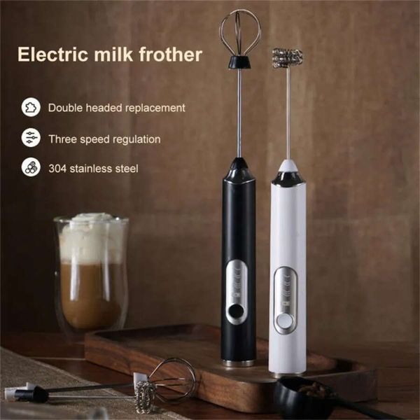 Egg Electric In Beater Whisk Coffee Mixer USB Rechargeable Double Head Milk Frothers Baking Stirrer Kitchen Tools Gadgets