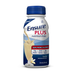 Ensure Plus Nutrition Shake Vanilla 8oz Bottle, Case