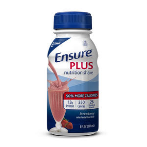 Ensure Plus Nutrition Shake Strawberry 8oz Bottle