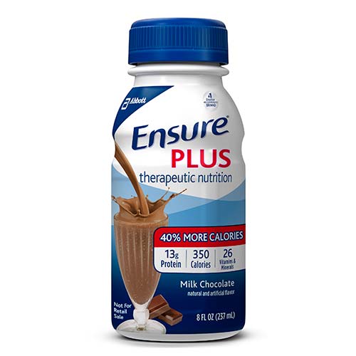 Ensure Plus Therapeutic Nutrition Shake Chocolate Shake  8 oz Bottle, Case