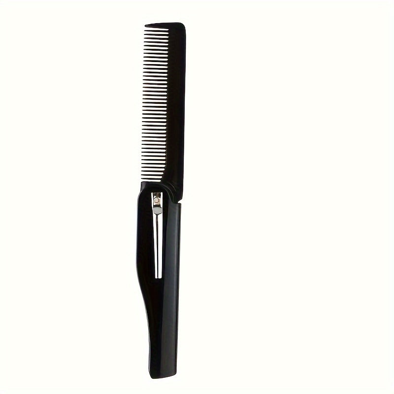 TEMU 1pc Portable Folding Pocket Comb, Plastic Teeth, Normal Use, Fine Tooth, Fold-able Hair Styling Tool