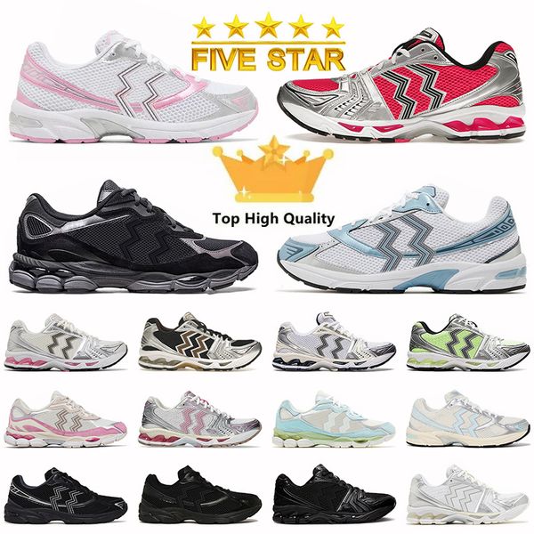 Malha de alta qualidade NYC 14 Metallic Silver Oyster Orange Running Shoes Luxury GT 1130 2160 Currenos de couro Triple Black White Cream ro