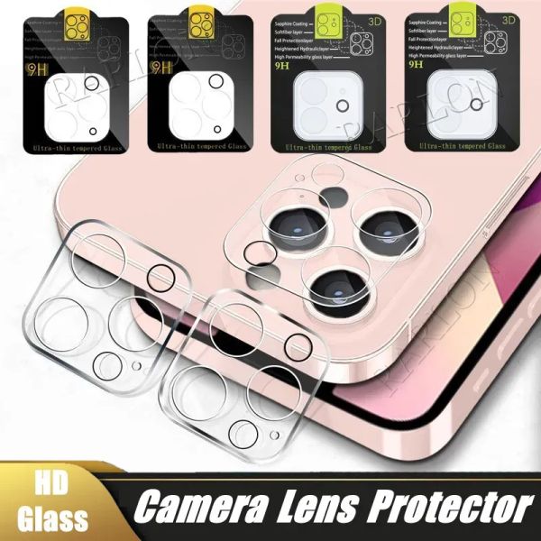 Phone Lens Screen Protector For iPhone 16 15 Pro Max 15pro 14 14Pro 13 13pro 12 Mini 11 Rear Case 3D Transparent Scratch-Resistant Back Came