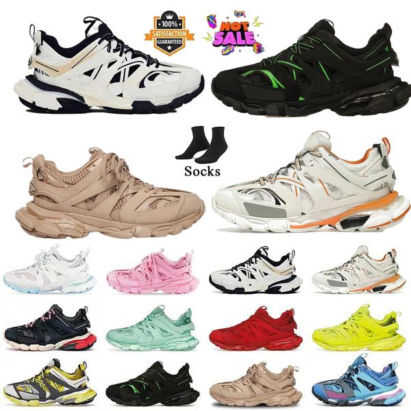 Designer Womens Mens Shoes Track 3 3.0 Sneakers Luxury Trainers Triple Black White Pink Blue Orange Ye Dde
