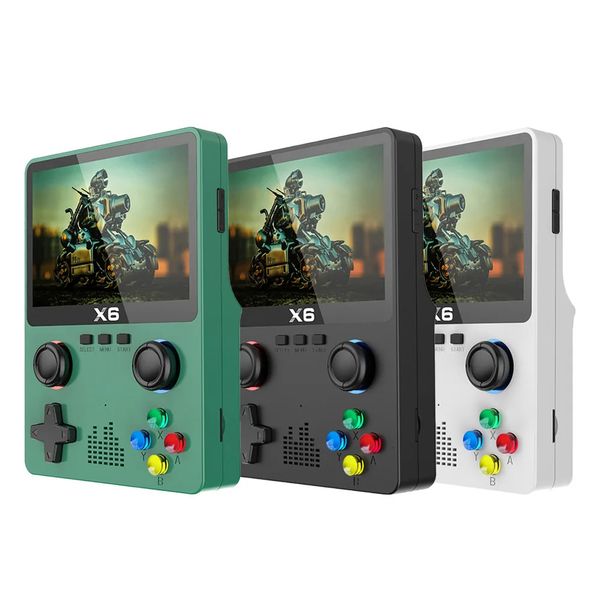 X6 Game Console Retro Video 3.5-4 IPS Screen Portable Handheld Player 10000 Classic Games Children Gifts 32G 240419