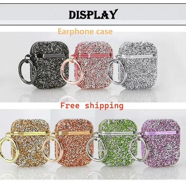 Earphone case Headphone case New glitter glitter diamond bluetooth headset Earphone protecton cover for apple airpods pro 123 generation pla