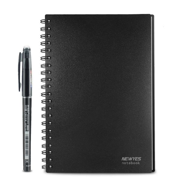 A6 Reusable Erasable Notebook black notebook Microwave Wave Cloud Erase Notepad Note Pad Lined With Pen save paper 250120