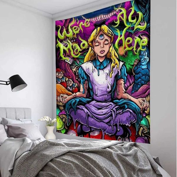 Personality Interesting Picture Wall Hanging Tapestry Art Deco Blanket Curtain Hanging Home Bedroom Living Room DecorXJ240810