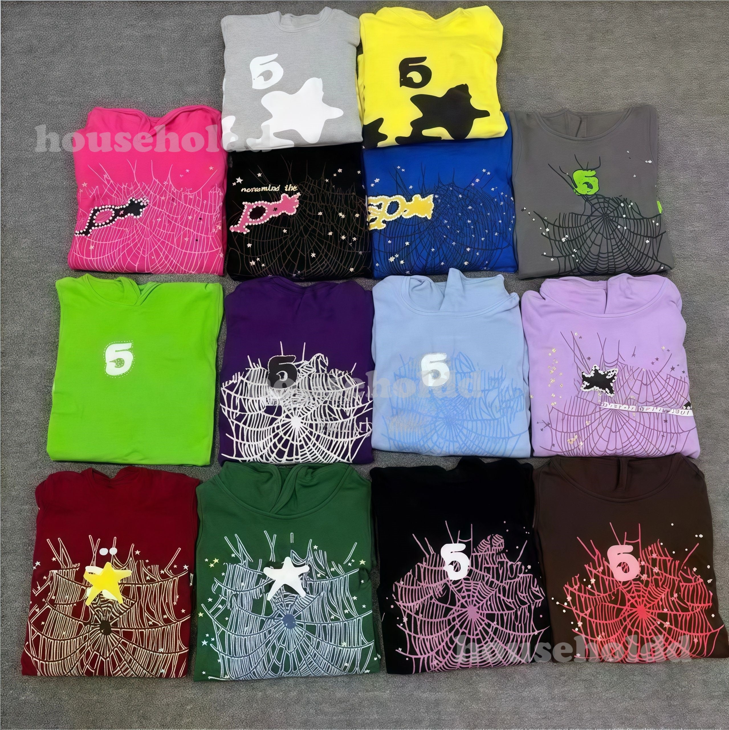 Men&#039;s and Women&#039;s Designer Hoodies Sweatshirts Hip-hop Sweatpants Foam Puff Printed Sweatshirts Pants Bubble Printed Y2K