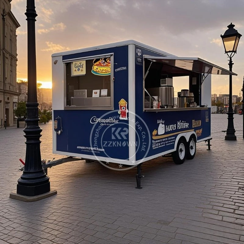 Customized Australian Standard Mobile Food Truck Fast Food Trailer With Full Kitchen Equipments for Sale