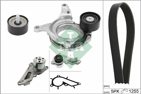 Water Pump + V-Ribbed Belt Kit INA 529 0544 30