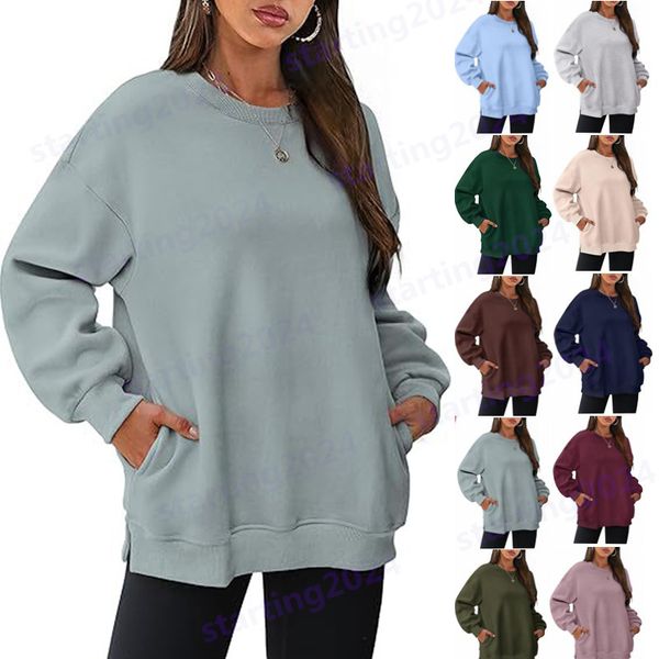 Women Round Neck Slim Hoodies Designer Sweatershirts Streetwear Pullover Sweatshirts lady womens sports warm Clothing Autumn Winter A27