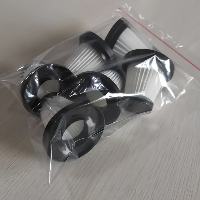 TEMU 6-pack Washable Vacuum Filters Compatible With Hepa, Pvc Material, Universal Replacement Parts For Handheld Car Vacuum Cleaners, Large Diameter,