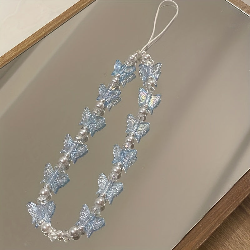 TEMU Cute Crystal Chains, Acrylic Beaded Phone Chains, Strap Holders Lanyard