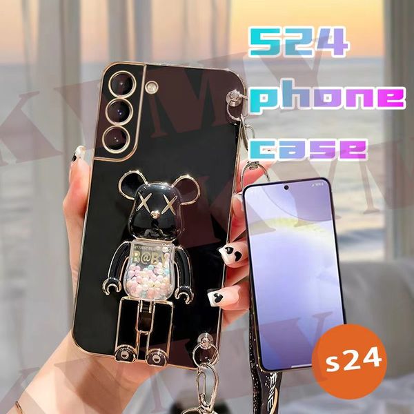 Samsung S24 Ultra Accessory Set - Ultra-slim Candy Bear Design, Metal Plated Case
