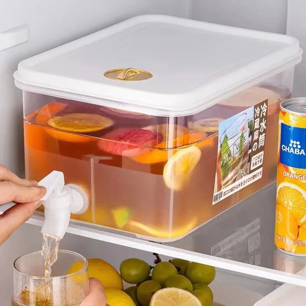5L Cold Bucket with Faucet Refrigerator Jug Dispenser Water Kettle Summer Fruit Juice Drink Container Fridge Pots Pitcher 240603