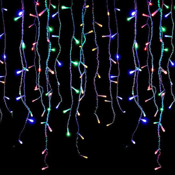 LED Strings 4.8M Christmas lights outdoor decoration Droop 0.4-0.6m led curtain icicle string lights Garden Street Eaves Garland Fairy Light