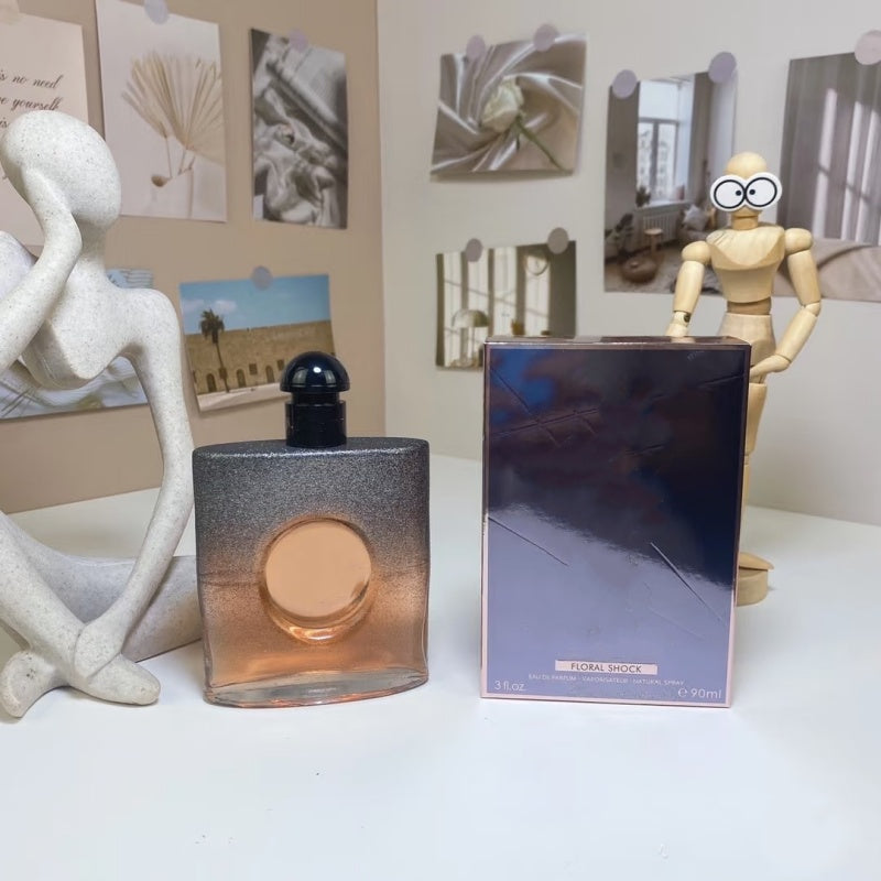 Top quality fragrance black opium woman charming perfume glitter over red cologne floral shock perfumes 90ml lasting natural spray fast delivery