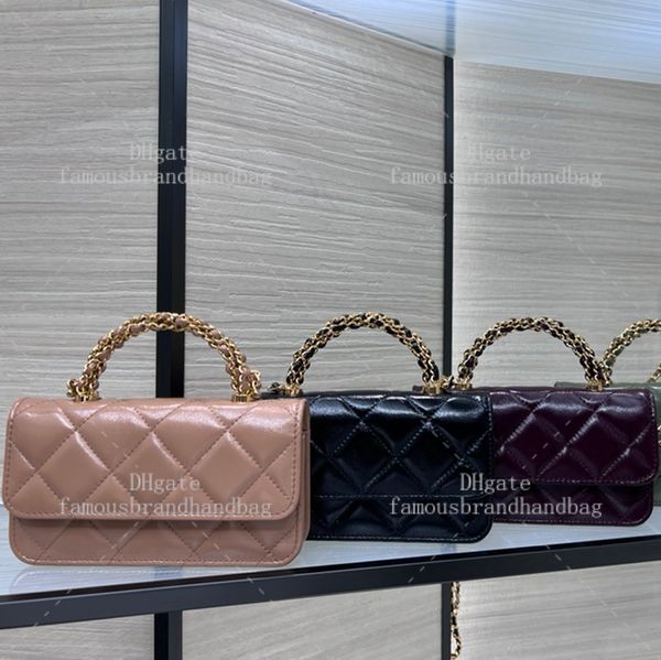 Mini Flap Bag 18CM Mirror Quality Shoulder Bag Designer Chain Bag Lambskin Leather Crossbody Bags Designer Handbag With Box 24C14H