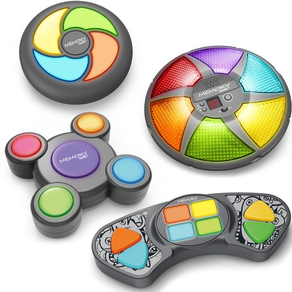 Puzzle Game Console LED Light Sound Interactive Toy Training Hand Brain Coordination Electronic Memory Games For Kids