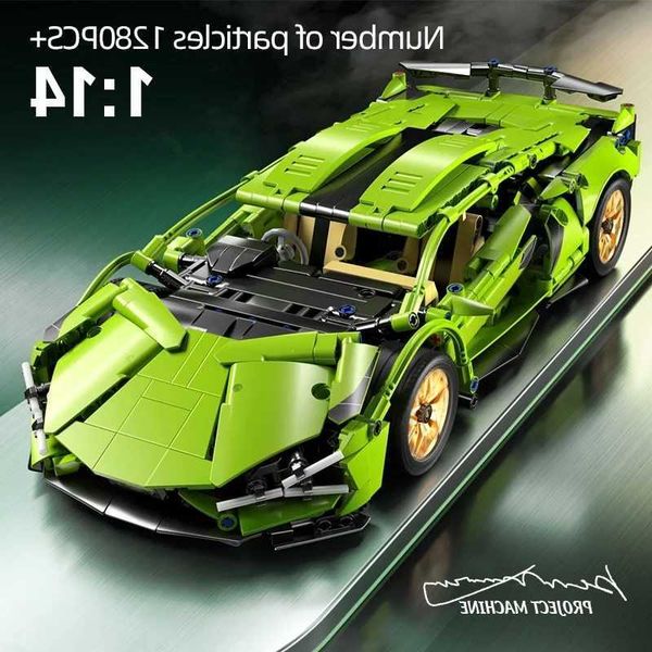 Blocks Blocks Technical Racing Sport Car 1280PCS Model Building Blocks City Mechanical Speed Vehicle Supercar Brick Puzzle Toys Adult GiftY2