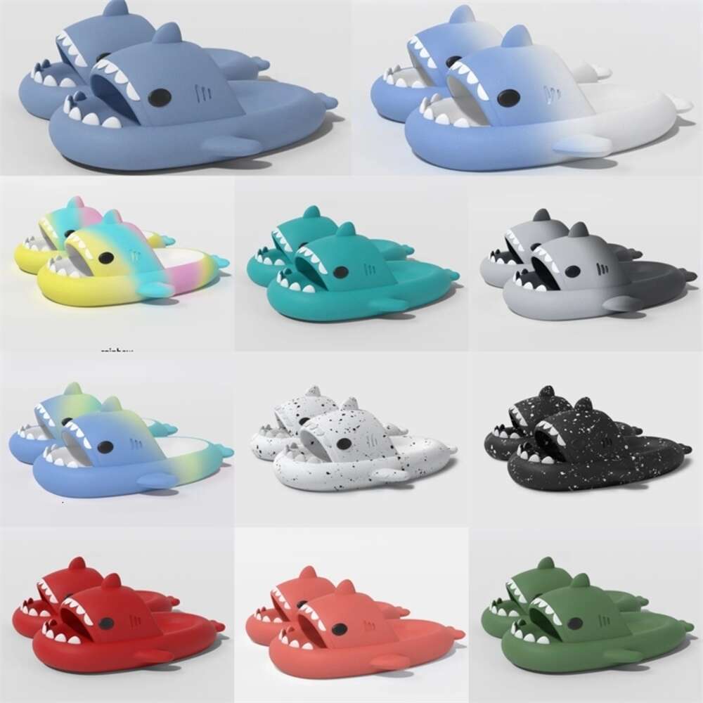 designer sandels shark slippers summer mens sliders men women rainbow slides blue grey memory sandals soft thick cushion slipper cloud slide indoor
