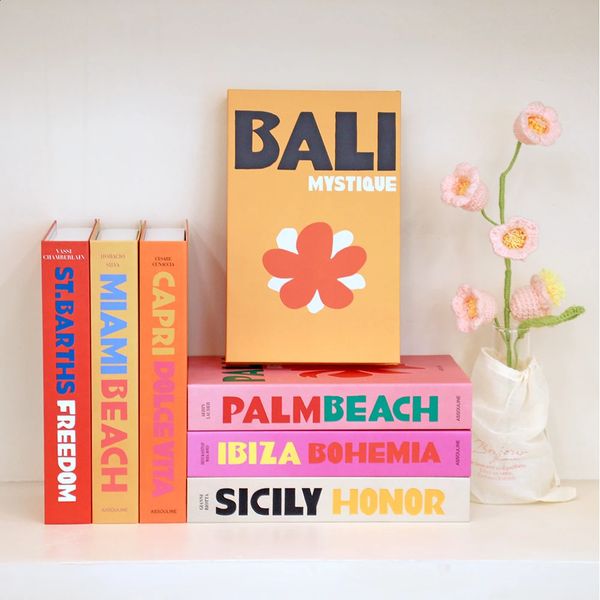Travel Series Fake Book Decoration Coffee Table Decoration Living Room Fashion Prop Books Decoration Model IBIZA i240806