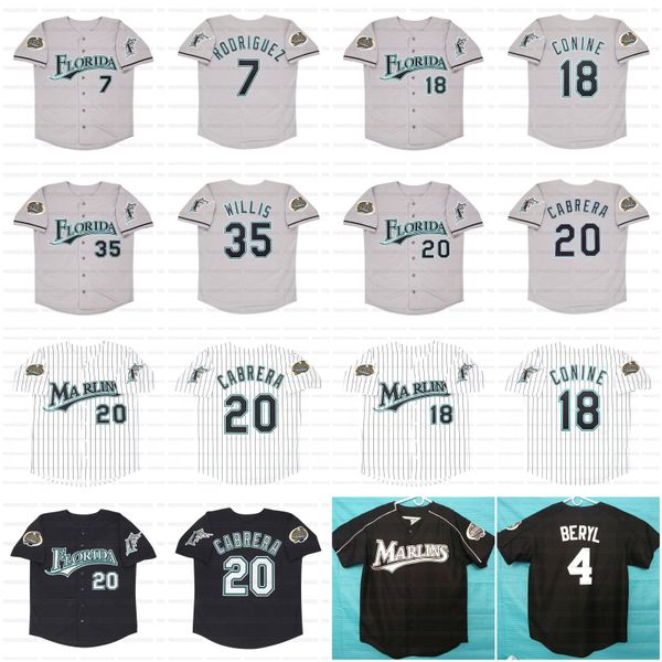Florida 2003 World Series Marlins Baseball Jerseys Ivan Rodriguez Jeff Conine Mike Lowell Miguel Cabrera Josh Beckett A.J. Burnett Dontrelle